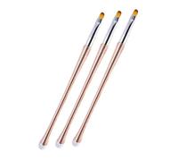 Baluue Set da 3 Pennelli per Nail Art Setole Flessibili, Realizzati in Lega di Alluminio e Nailon, per Coloring e Uso in Scuola di Nail Art o Pedicure