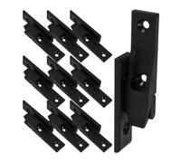 Baluue Set di 10 Supporti di Sospensione in Plastica Neri per Pannelli e Partizioni Aggancio Rapido e Design Nascosto per Assemblaggio Mobili e Design D'interni