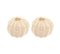Baluue Set di 2 terminali per lampade in rattan, copertura della luce delicata, 2 5 x 2 5 cm, paralume in rattan da 3 pollici, paralume decorativo a sospensione