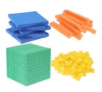 Baluue Set di blocchi base dieci per imparare la matematica, manipolare e insegnare ai bambini il valore posizionale, il volume e i concetti per i primi calcoli matematici a scuola o a