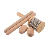 Baluue Set di Cabasa a Forma di Uovo in Legno e Metallo Volume Potenziato e Suono Stratificato Chiaro, per Lezioni Musicali e Eventi Comunitari