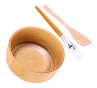 Baluue Set di Ciotole in Legno Riutilizzabile e Facile da Usare per Maschere Fai da Te e Spatola per Maschere Viso a Casa