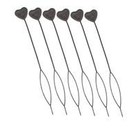 Baluue Set Di Strumenti Automatici Per Intrecciare I 6 Pezzi Design A Forma Di Cuore Per Un Rapido Caricamento Delle Perline Sulle Strumento Per Lo Styling Dei Nero