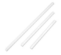 Baluue Set Righelli da Disegno 3 Pezzi in Acrilico Trasparente da 15-20-30 Cm, Righello Dritto Professionale Ergonomico per Ufficio, Scuola e Progettazione Tecnica