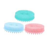Baluue Spazzola da Bagno in Silicone per Bebè, 3 Pezzi, Delicata per Massaggio e Lavaggio dei Chioma, Pulizia Gentile per Bambini