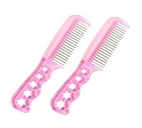 Baluue Spazzola per Parrucche Sintetiche e Extension per Chioma, Set da 2 Pezzi Colore Rosa, Antistatica e Resistente All’usura, per Cura e Districatura di Parrucche e Bambole, Adatta