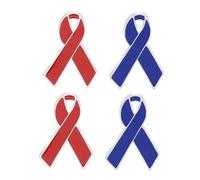 Baluue Spilla a Nastro Rosso per la Giornata Mondiale Contro l'Aids Set da 4 Pezzi Accessorio Decorativo per Abbigliamento Lega Resistente Simbolo di Consapevolezza e Supporto