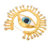 Baluue Spilla con Occhio Malvagio Blu in Metallo Vintage con Strass Spilla per Cardigan e Sciarpa da Donna Fibbia Portafortuna Elegante per Abbigliamento Feste e Zaino