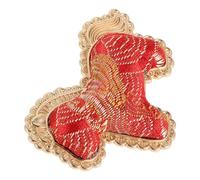 Baluue Spilla Rossa Motivo Cavallo dello Zodiaco Cinese, Accessorio Versatile in Rame e Poliestere per Vestito Cheongsam e Portachiavi, Portafortuna per Capodanno Cinese 2026