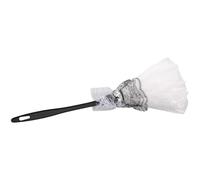 Baluue Spolverino Bianco con Pizzo Delicato in Plastica Facile da Maneggiare Accessorio Costume Versatile per Feste a Tema Strega e Spettacoli Teatrali