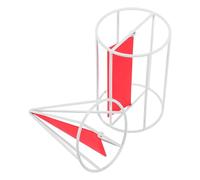 Baluue Strumento Didattico Matematico Rapporto Volume tra Cilindro e Cono con Struttura in Ferro e Plastica con Dischi Rotanti Lisci, per Studenti Elementari in Aula a Casa
