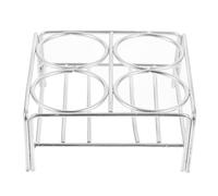 Baluue Supporto per Crogioli da Laboratorio in Nichel, Base Solida 4 Fori Diametro 45mm, Resistente Alte Temperature, Compatto per Esperimenti e Didattica