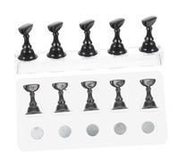 Baluue Supporto per Punta Unghie Magnetico Acrilico 2 Set Base per Esercizi Nail Art Professionale per Saloni Scuole e Uso Domestico