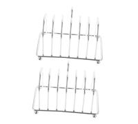 Baluue Supporto per Toast in Acciaio Resistente 2 Pezzi Porta Pane da Tavolo Multi-Slot per Uso Quotidiano Porta Toast Riutilizzabile per Cucina e Esposizione Fette