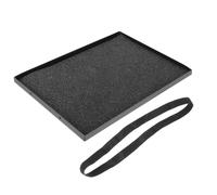 Baluue Supporto per Treppiede Vassoio Piattaforma in Acciaio Nero per Laptop e Proiettore Adattatore Filettato 3/8 a 1/4 e Cinghie di Sicurezza
