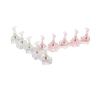 Baluue Supporto per Unghie a Pressione in Resina Trasparente Set da 2 Pezzi Design Cuore e Striscia Espositore Portatile per Manicure e Pratica Nail Art Professionale