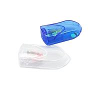 Baluue Tagliapillole per Ragazzo Ragazza 2 Pezzi con Custodia in Plastico, Formato Tascabile e Design Ovale, Sicuro un Coltello per Pillole Piccole