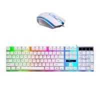 Baluue Tastiera e Mouse da Gaming 104 Tasti in Plastica, Design Ergonomico Plug And Play Retroilluminazione a LED Stili multipli per Esperienze di Gioco Immersive Stili multipli