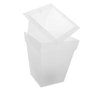 Baluue Vaso Luminoso Solare Quadrato da Giardino Lampada Pianta Decorativa Energia Solare Illuminazione Atmosferica per Esterni Patio Cortile