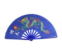 Baluue Ventaglio da Performance Kung Fu in Plastica Blu Ventaglio da Danza Arti Marziali Resistente per Tai Chi e Spettacoli