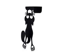 Balvi Appendino Porta Curious Cat Colore Nero in Forma di Gatto Metallo 21 cm