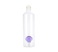 Balvi Bottiglia Atlantic Shell Colore Lilla Fatta a Mano in Vetro borosilicato 30 cm
