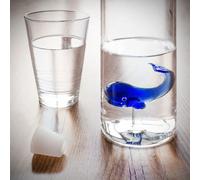 Balvi Bottiglia Atlantis Blue Whale 1,2 l Trasparente, Figura interna, Borosilicato, Spina silicone