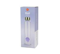Balvi Bottiglia Atlatnis Shell Colore lilla Fatto a mano in borosilicato Vetro 0,5 L