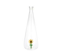 Balvi Bottiglia Botanical Sunflower Colore Giallo Fatto a Mano in borosilicato Vetro 1 L