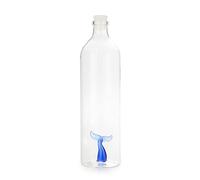 Balvi Bottiglia Tail Colore Blu con Figura a Forma di Balena Borosilicato