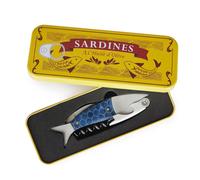 Balvi Cavatappi Conserverie Sardines Colore Blu Cavatappi con Scatola Metallica