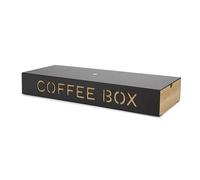 Balvi Coffee Box Coffee Box Colore Nero per Contenere Le Capsule di caffè Metallo/bambù 6x14,5x37,2 c