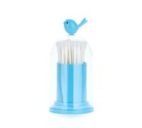 Balvi Dispenser stuzzicadenti/cotone Birdie Colore blu Portastuzzicadenti con cupola trasparente e uc