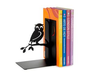 Balvi Fermalibri Book Guard Colore nero Supporto da scaffale per libri a forma di Gufo Divertente per