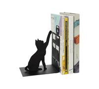 Balvi Fermalibri Fishing Cat Colore Nero fermalibri con Effetto Decorativo Figura Gatto, e la bibliot