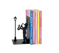 Balvi Fermalibri Jazz Colore Nero Un Musicista Come Supporto per i Libri Metallo