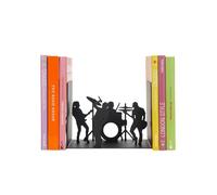 Balvi Fermalibri The Band Colore Nero Una band musicale come supporto per i libri Metallo