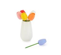 Balvi Forchettina aperitivo Tulip 6 spiedini a Forma di Tulipani a Colori Ceramica/Inox/Silicone