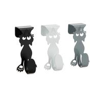 Balvi Gancio cassetto Curious Cat Set di 3 appendiabiati Colore Grigio, Bianco e Nero Ganci appendi c