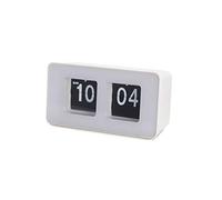 Balvi Orologio da appoggio Flip Clock Colore Bianco possibilità di appenderlo al Muro Design retrò PL