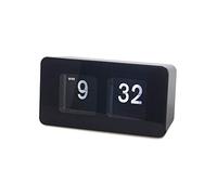 Balvi Orologio da appoggio Flip Clock Colore Nero possibilità di appenderlo al Muro Design retrò Plas