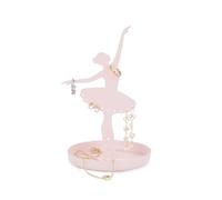 Balvi Porta Anelli Ballerina Colore Rosa Portagioielli con Silhouette di Ballerina Metallo