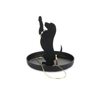 Balvi Porta Anelli Puppy Colore Nero Supporto Porta Gioielli a Forma di Cane Metallo
