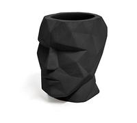Balvi Porta matite The Head Colore Nero Forma di Testa Silhouette Geometrica Cemento