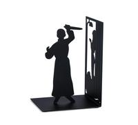 Balvi - Psycho fermalibri Decorativo in Metallo di Colore Nero. Design Originale