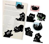 Balvi Segnalibro Curious Cat Colore nero a forma di gatto, per insegnanti, studenti, amanti dei libri, uomini e donne, bambini, regalo per gli amanti dei gatti (B)