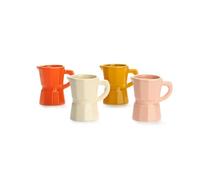 Balvi Set tazzine Espresso Moka Set di Tazze dal Design della Tradizionale caffettiera Italiana Ceram