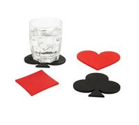 Balvi Sottobicchieri Dealer Design Originale in Forma di Semi di Carte da Gioco Plastica