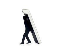 Balvi Supporto Smartphone Too Many Apps Colore Nero Adatto per Ufficio, scrivania, Camera da Letto o