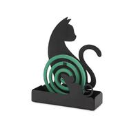 Balvi Supporto zampirone per zanzare Feline Colore nero Include base per i residui Metallo
